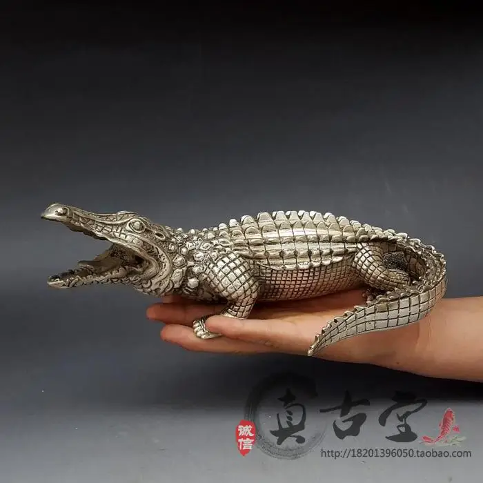 Антикварный антиквариат китайская медная статуя крокодила|statue|statue antique |