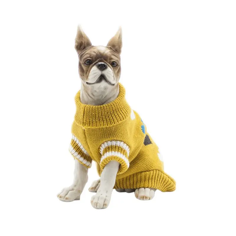 

Pet Autumn Winter Love Heart Pattern Warm Sweater Pet Sweater Cute Pet Clothes Dog Knit Turtleneck Clothes