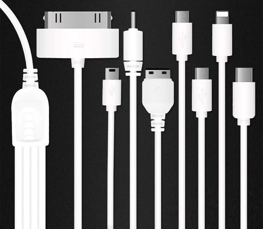 100 см 1 до 8 м в универсальный USB кабели для мобильных телефонов с несколькими