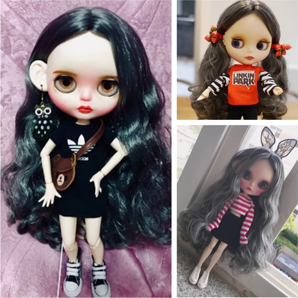 Ледяная Обнаженная кукла Blyth для серии № 280BL9016 шарнирное тело, серые волосы, матовое лицо, подходит для самостоятельного изменения 1/6BJD игрушки