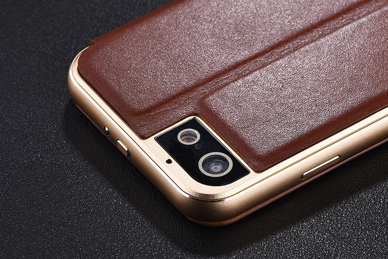 Оригинальный iMatch Магнитный флип-чехол из натуральной кожи для Apple iPhone 7/Plus