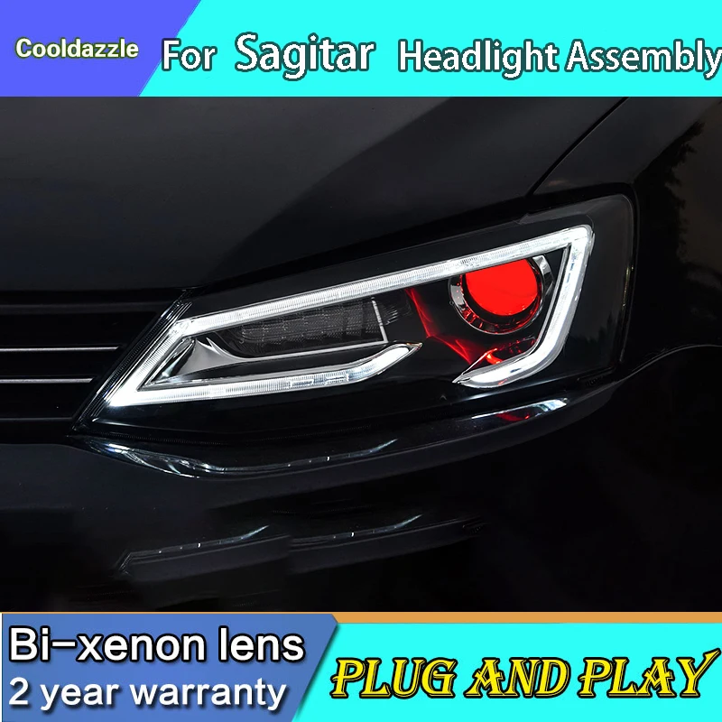 Для Volkswagen New Jetta MK6 Sagitar светодиодные фары в сборе для Audi A5 Style 2012 2017 год|Фара авто