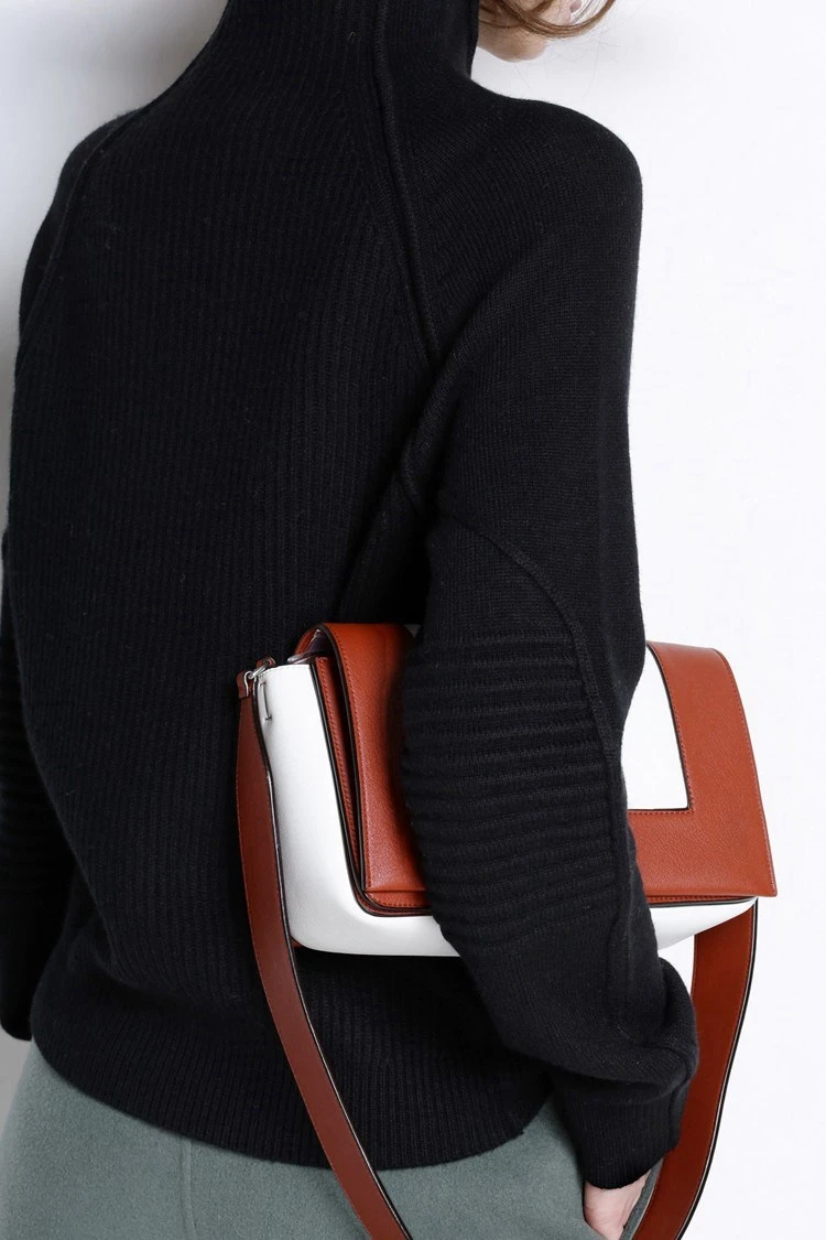 New Autumn and Winter Cashmere Sweater Women High-Collar Thickened Pullover Loose Large Size Knitted Wool Shirt | Женская одежда