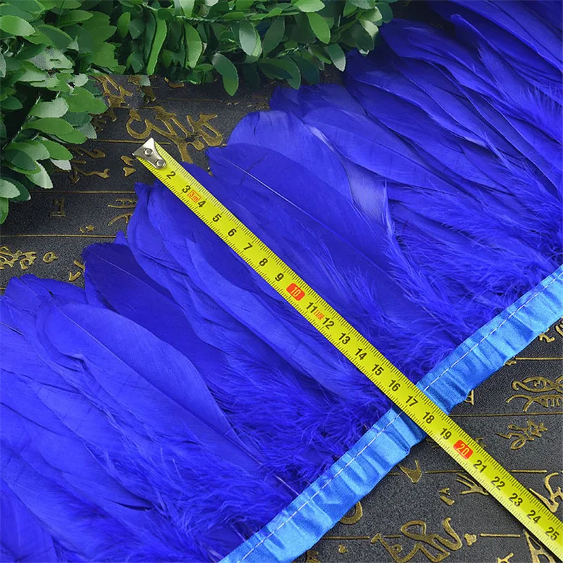 Разноцветная отделка из гусиного пера 2 м/лот крашеные ленты гусиных перьев/15 20 см