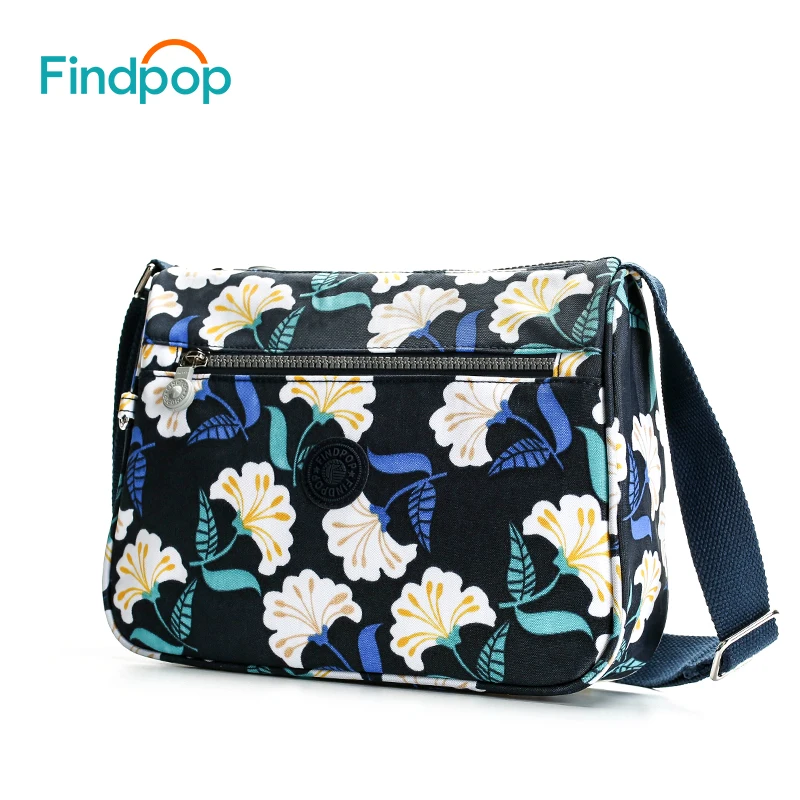 Findpop повседневные сумки через плечо для женщин Новые водонепроницаемые маленькие сумки-мессенджеры модные холщовые сумки через плечо с цветочным принтом