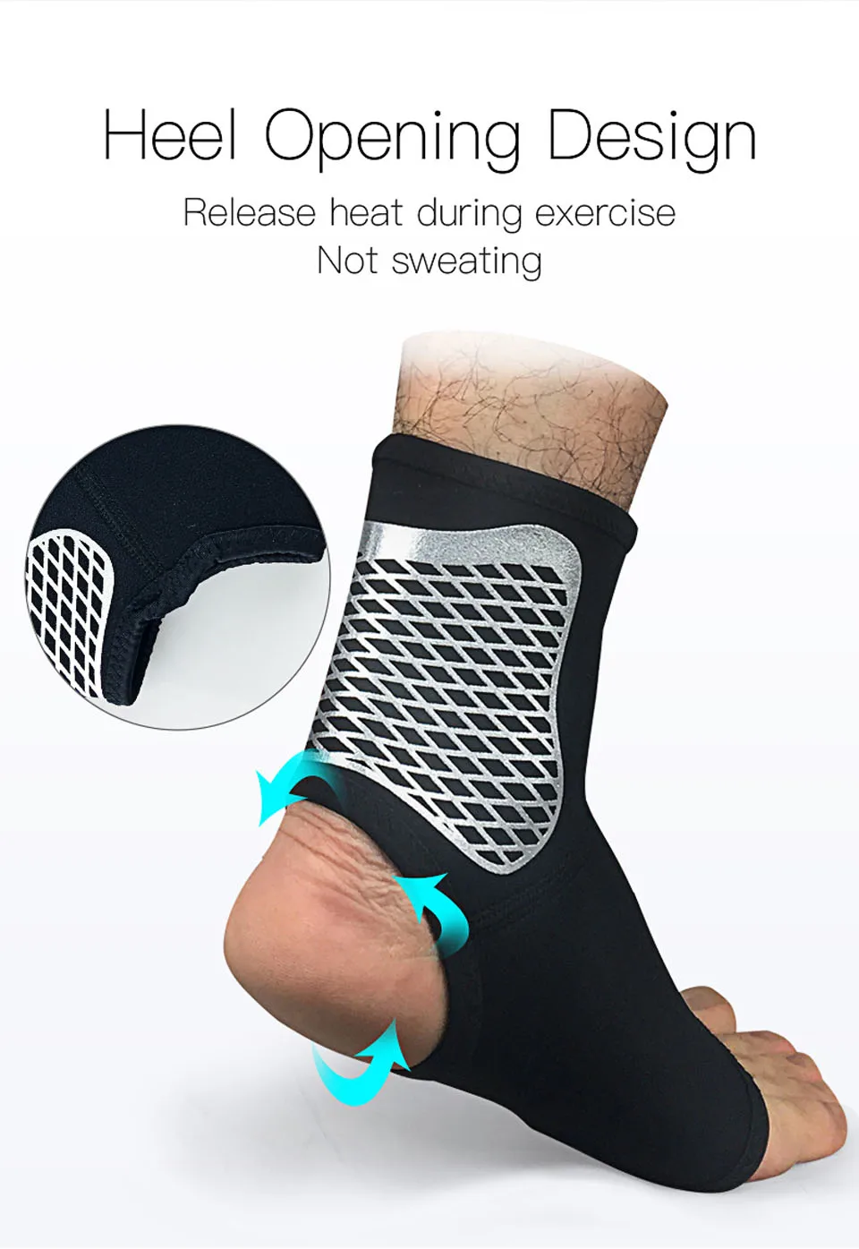 GOBYGO 1PCS Sports Ankle Support Elastic Ankle Brace Guard Foot Protector Basketball Football Taekwondo Ankle Protection
