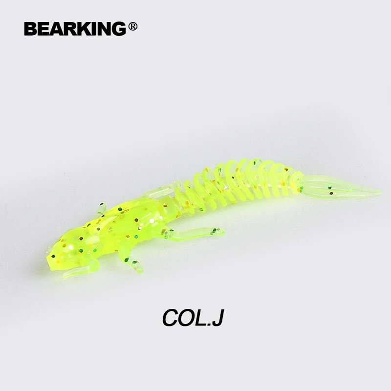 BEARKING, новинка, личинка, мягкие приманки, 50 мм, 60 мм, для рыбалки, искусственные приманки, силиконовые, для окуня, для щуки, гольян, плавающая приманка, для джигинга, пластиковые приманки, червь - Цвет: COL.J