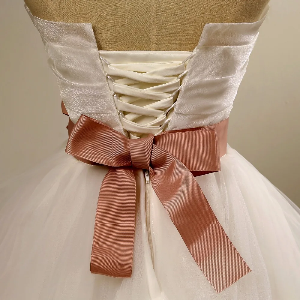 Forevergracedress линия Длинные свадебное платье Новый Белый без бретелек Пояса с