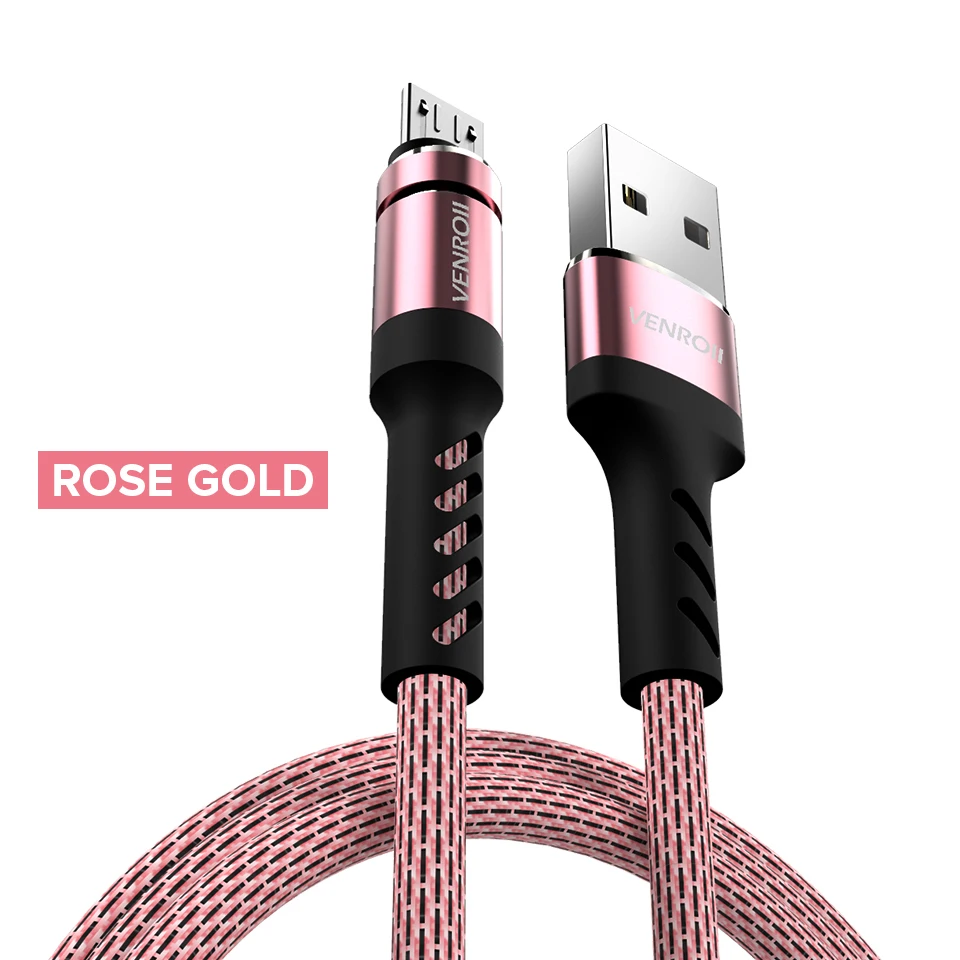 Venroii 1 м Micro USB кабель синхронизации данных телефон зарядное устройство шнур для samsung S7 J5 huawei Honor 8X 9i Xiaomi Redmi Note 4 5 зарядный провод
