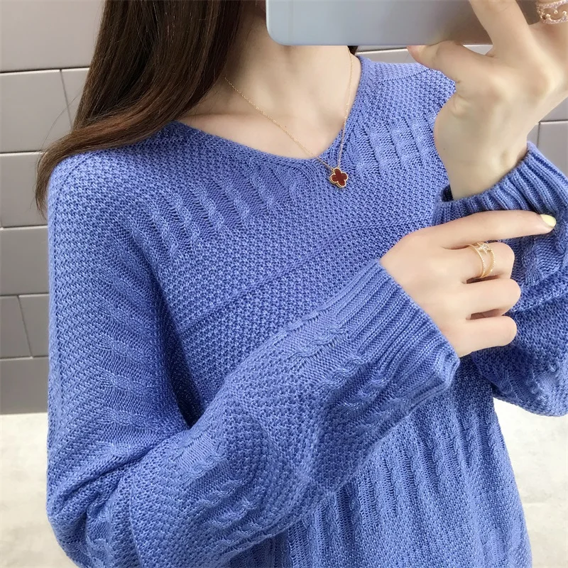 

2020 Spring of 3982 (had 1 ranked no. 3) new v-neck twist bright silk dress batwing coat 39 sweater loose