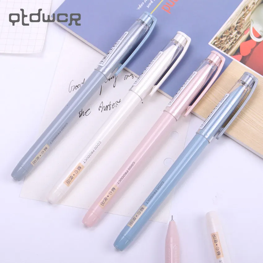 

1PC Fresh Style Quick Drying Black Ink Pen Office Writing Unisex 0.5mm Gel Pen for Children Gift Stationery Supplies