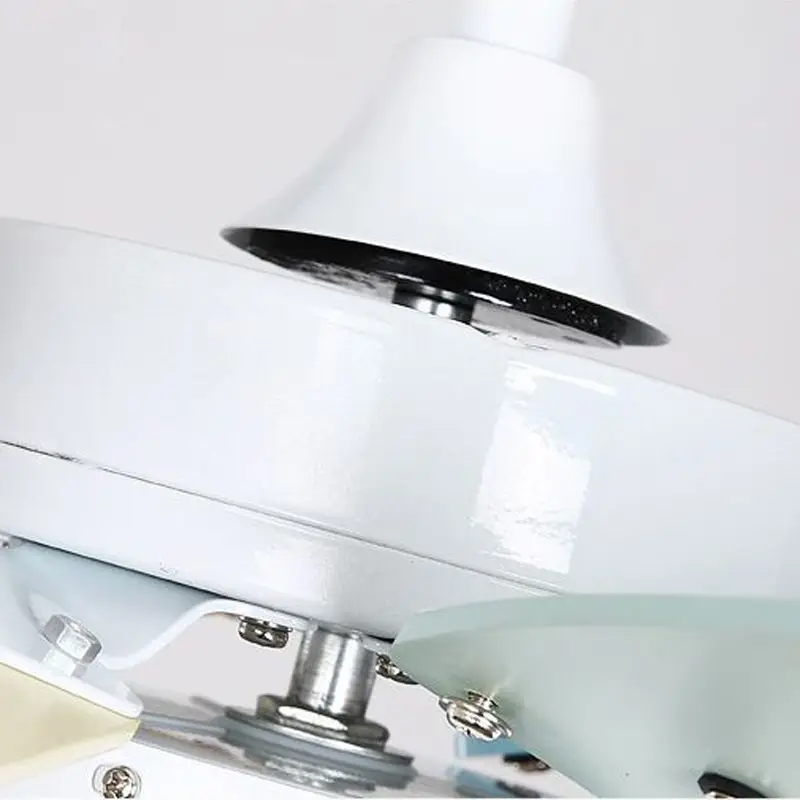 Цветные деревянные вентиляторы для потолка стеклянный абажур с сенсорной