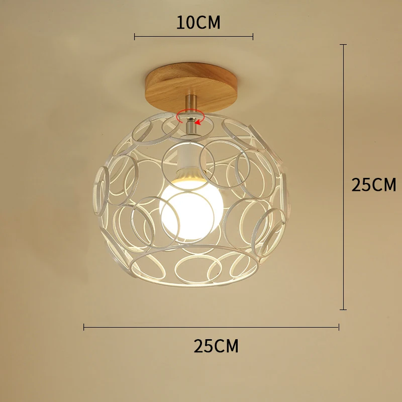 19 no bulb Современные светодиодные потолочные светильники для гостиной спальни скандинавские светодиодные потолочные лампы деревянные лампы для коридора прикроватный Бар Кухня E27 - Цвет корпуса: 19 no bulb