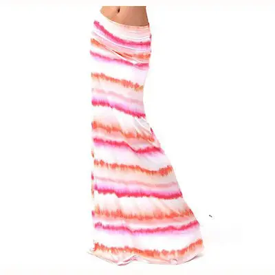 2017 сексуальные женщины Лето в стиле бохо Длинные Макси Вечерние пляжные талии