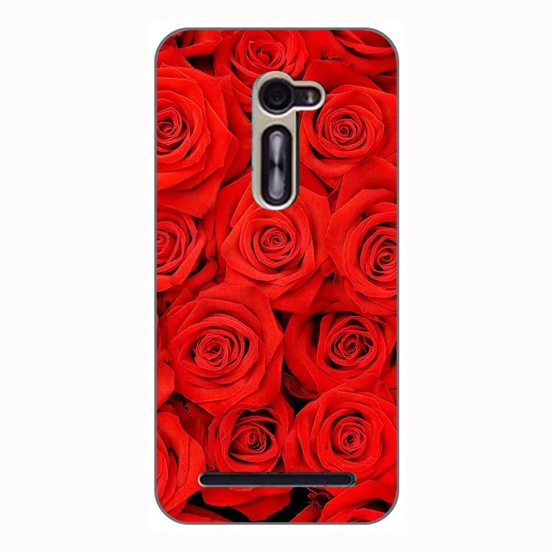 Soft Silicone Case For Asus Zenfone 2 ZE500CL Cases Butterfly flowers Cartoon Painted Patterned Cover Z00D Phone case | Мобильные - Фото №1