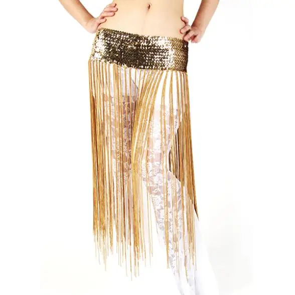 Женская юбка с шарфом бахромой и поясом для латиноамериканских танцев 5 цветов