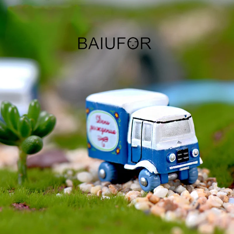 BAIUFOR миниатюрный автомобиль модель синий вагон пластик ремесло Детские игрушки