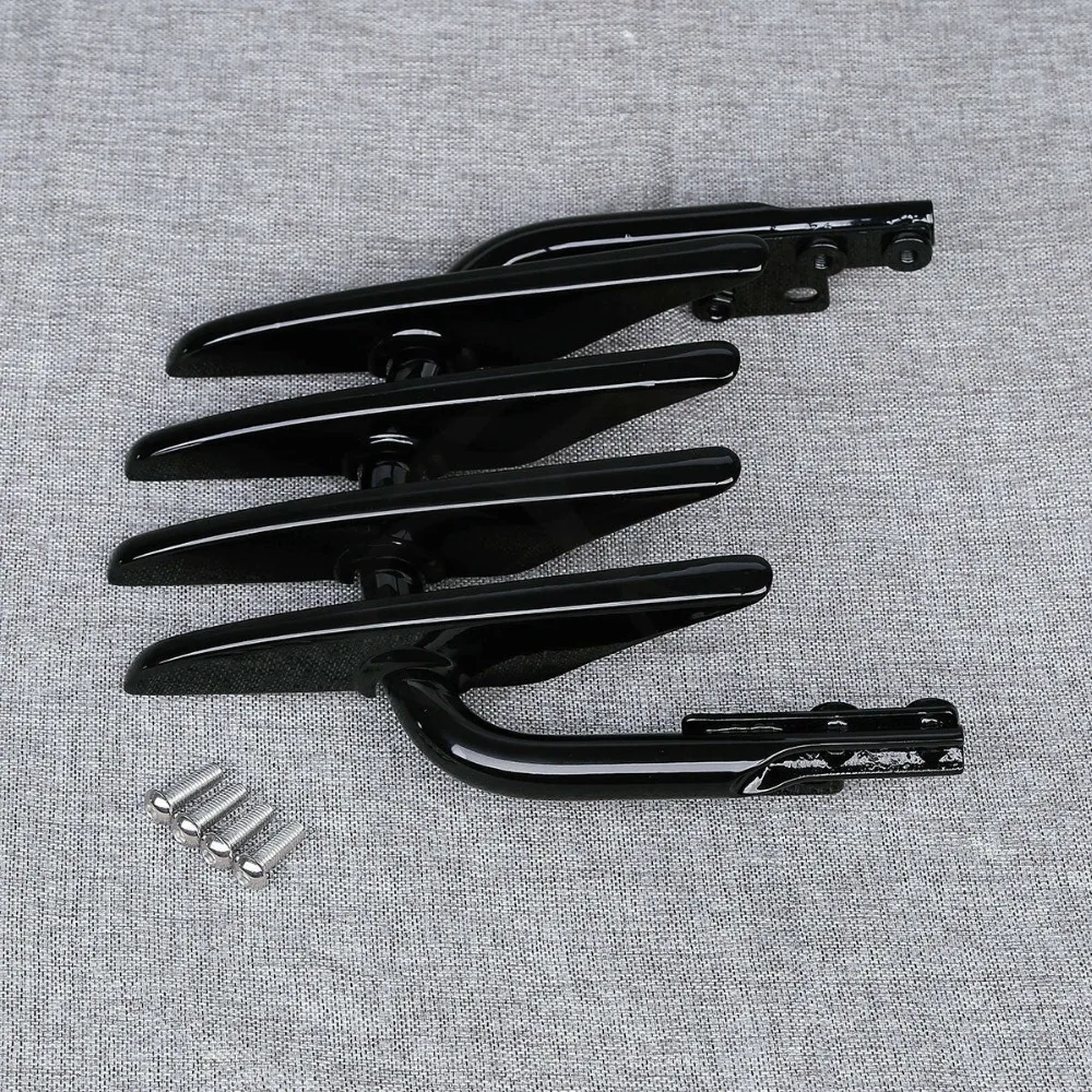 МОТОЦИКЛ хром Черный стелс багажная стойка для Harley Electra Street Glide Road King 1999-2008 07 06 05 04 03 02 01 FLHX FLHT
