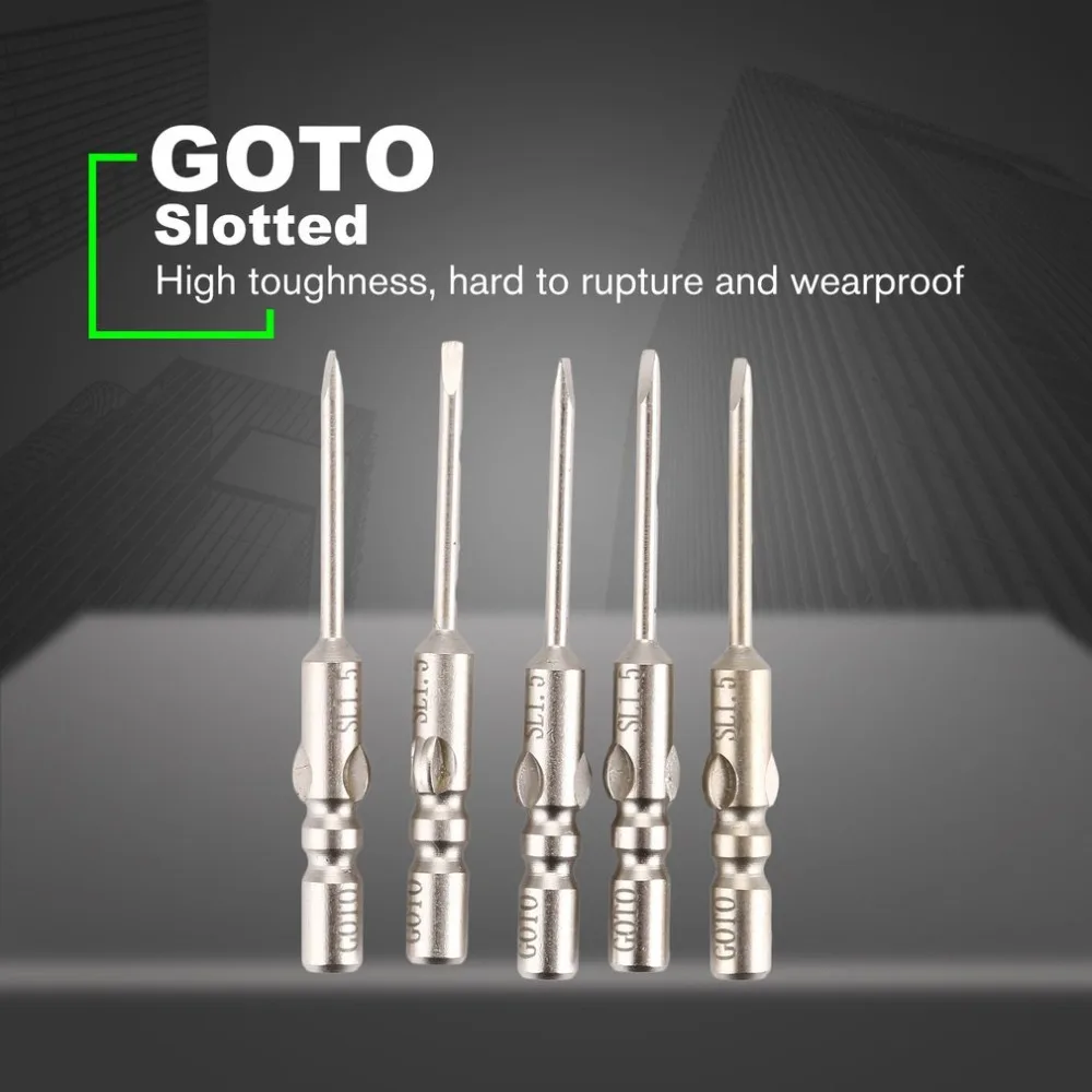 5 шт. S2 стальные магнитные прецизионные шлицевые Отвертки Набор наконечников