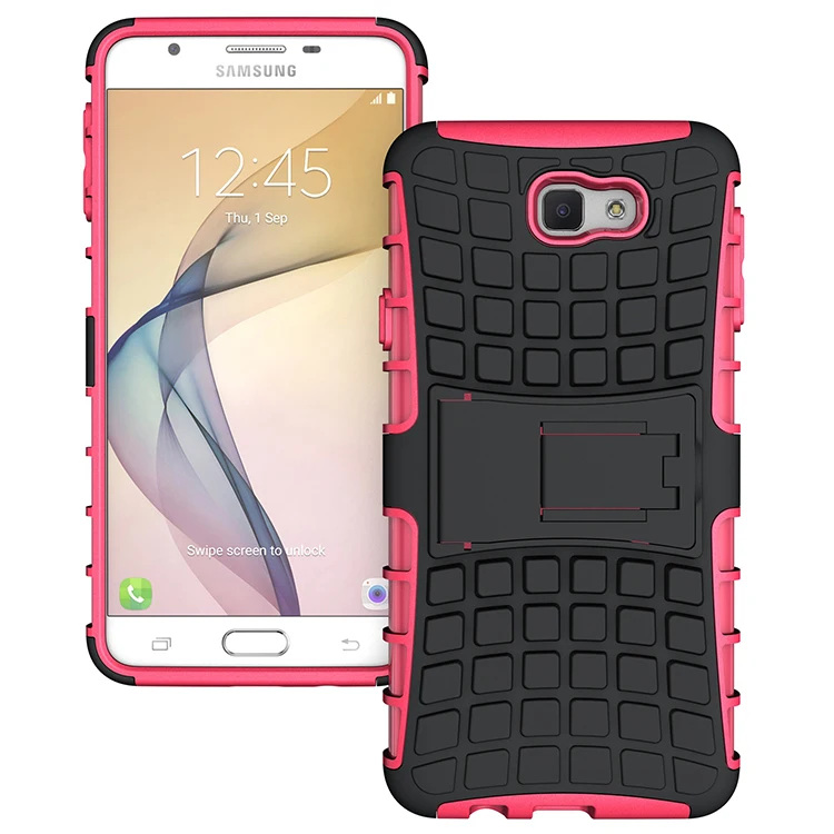 Прочный паук ТПУ + Пластик Гибридный Heavy Duty Панцири Стенд Футляр для Samsung Galaxy J5 Prime &