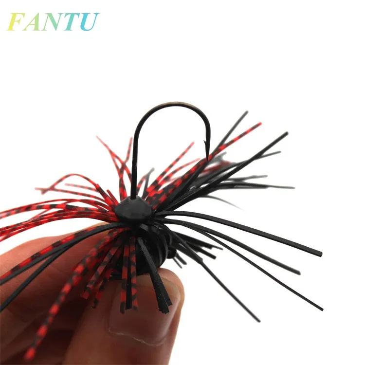 FANTU рыболовные блесны Jig Head силиконовая юбка с остро заточенными Металическая