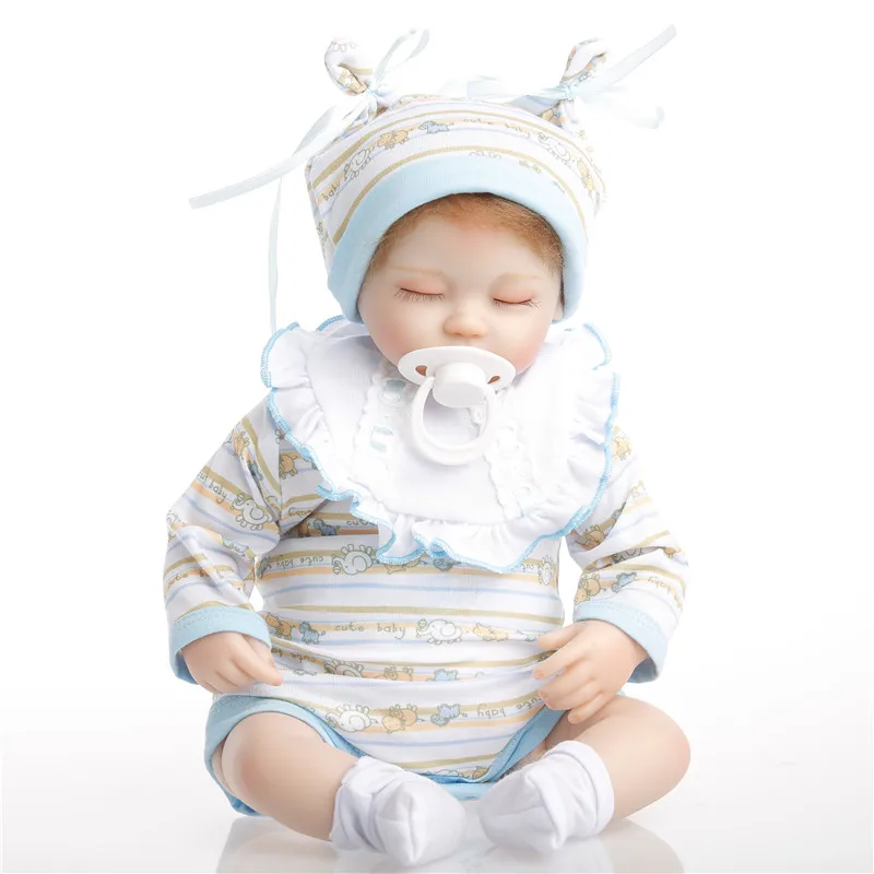 SanyDoll 18 дюймов 45 см силиконовые куклы для новорожденных реалистичные детей