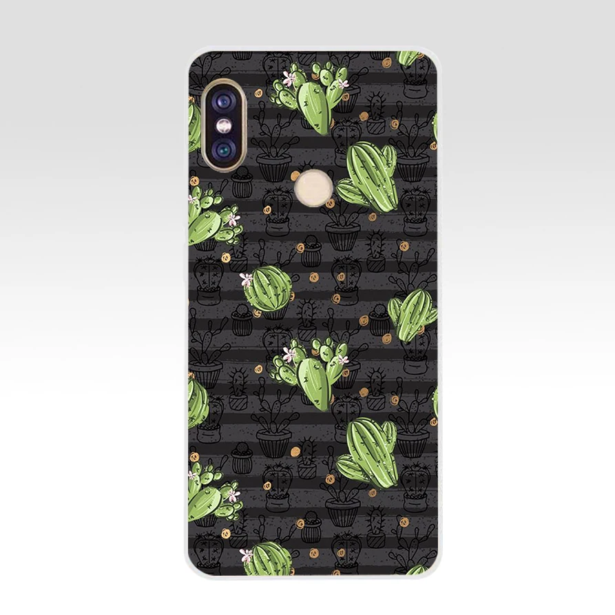 41AQ Cactus Soft Silicone Tpu Cover phone Case for xiaomi redmi 6 pro note 5 plus 4 4x mi 8 | Мобильные телефоны и