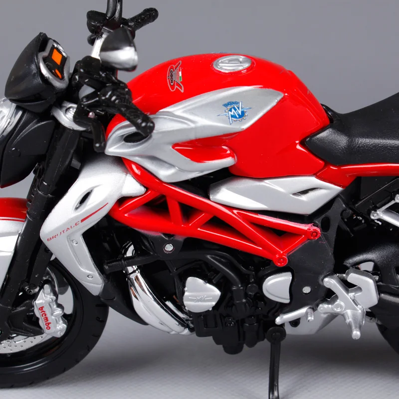 Maisto 1:12 mv agusta F4 1090 RR мотоцикл литье под давлением красный серебристый модель