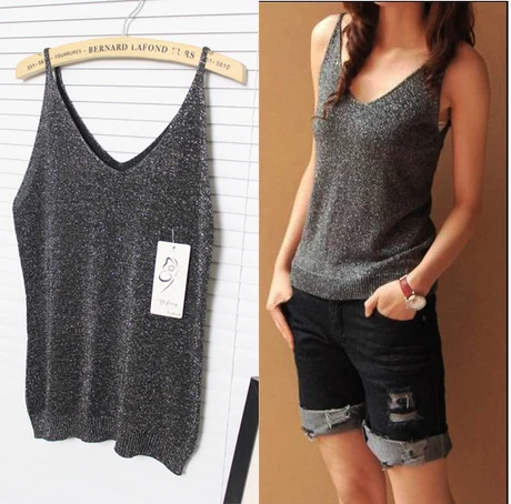 Новинка 2016 Лифчики для женская летняя обувь блестками блестка футболки женские