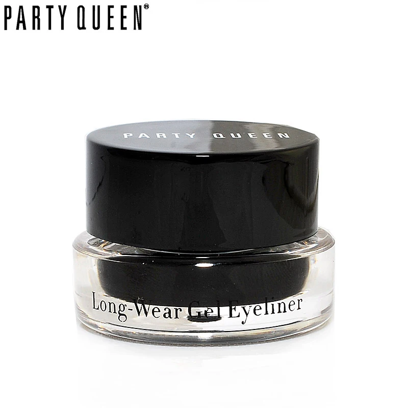 Набор гелевых подводок для глаз Party Queen долговечный с кистью черный и кремовый
