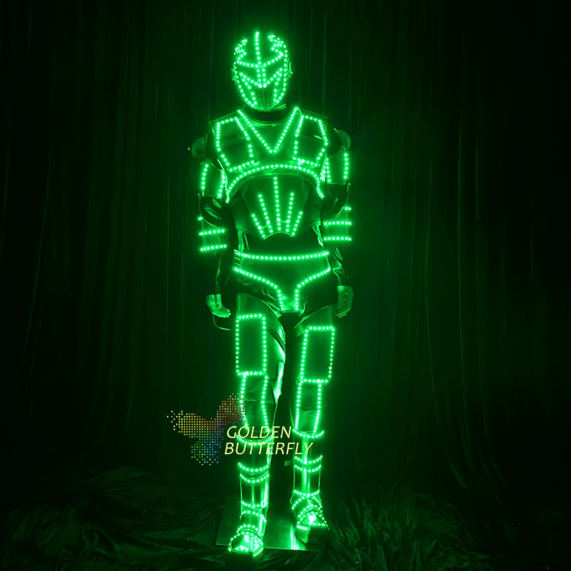 Светодиодный робот одежда Световой Робот солдат костюмы новинка 2017 мужской