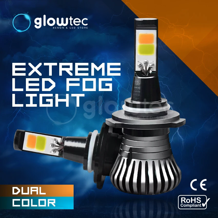 1 пара двухцветный противотуманный светодиодный светильник автомобильные лампы