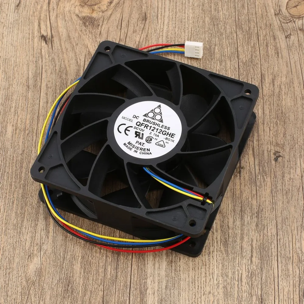 6000RPM DC12V 2.7A Miner Cooling Fan 4-Pin Connector Brushless Replacement Cooler For Antminer Bitmain S7 S9 Easy Installation
