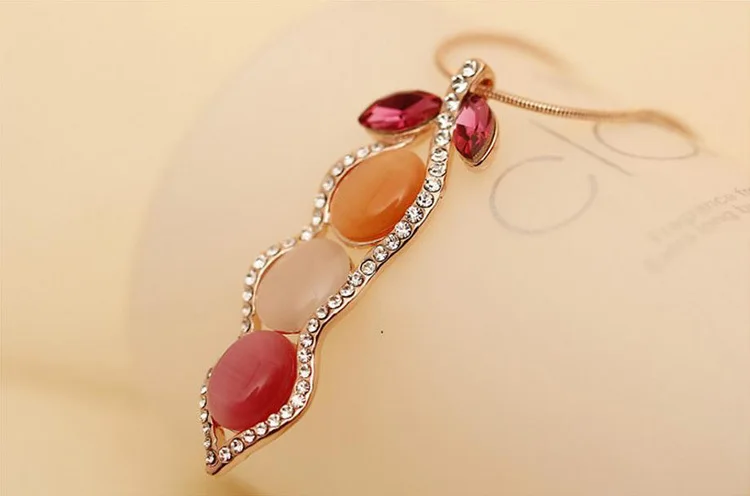 Free Shipping TOP Sales High Quality Austrian crystal Sparkling Opal Necklace for women best gift jewelry 0019 | Украшения и