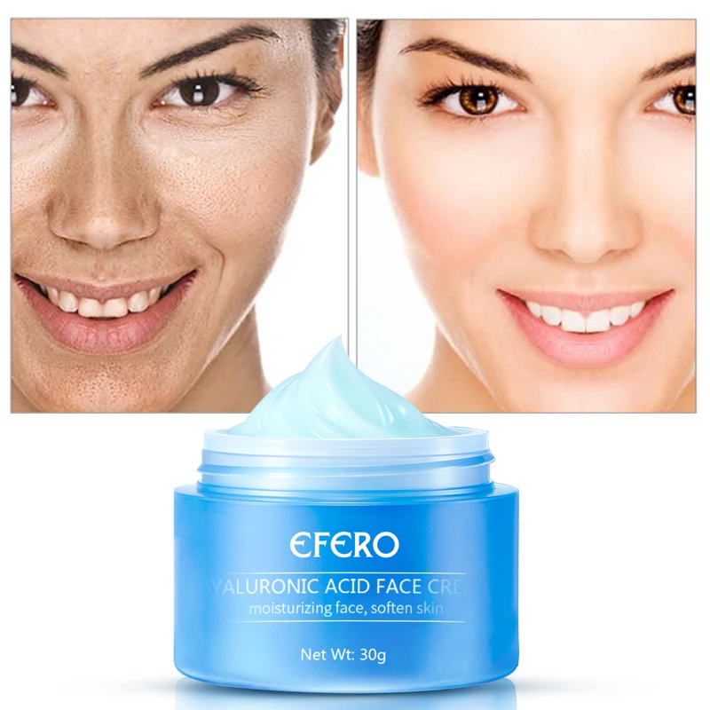 EFERO Hyaluronic Acid Essence Serum Vitamina C Whitening Moisturizing Face Cream Shrink Pore Remove Fine Lines Skin Care 30g