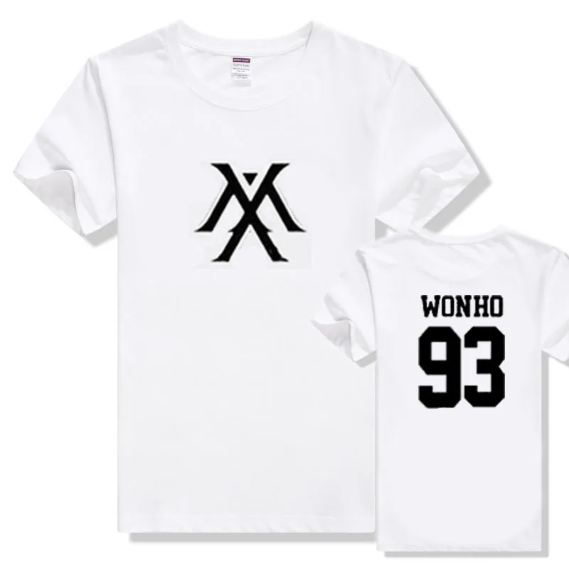 Kpop monsta x concert футболка с короткими рукавами и принтом одного члена поддерживающие