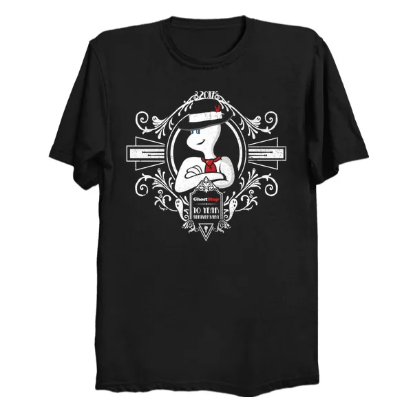 Новая мужская футболка с принтом хлопковая Футболка GhostStop 10 лет круглым вырезом