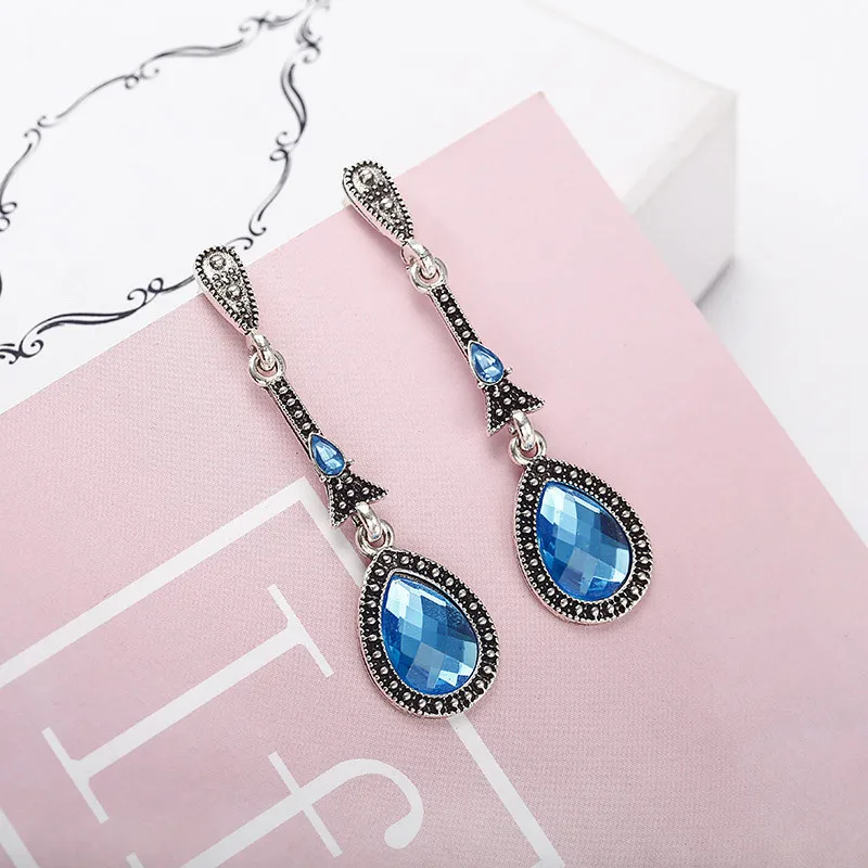 Тренд капли воды серьги для женщин винтажные серебряные украшения свадебной