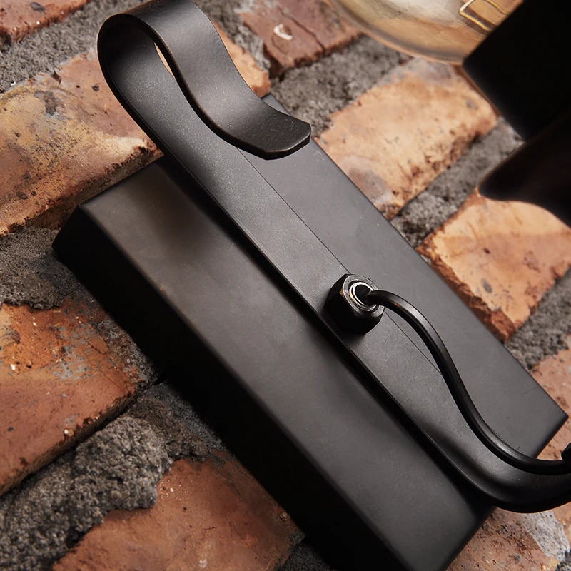 Винтажные железные настенные светильники американские прозрачный стеклянный