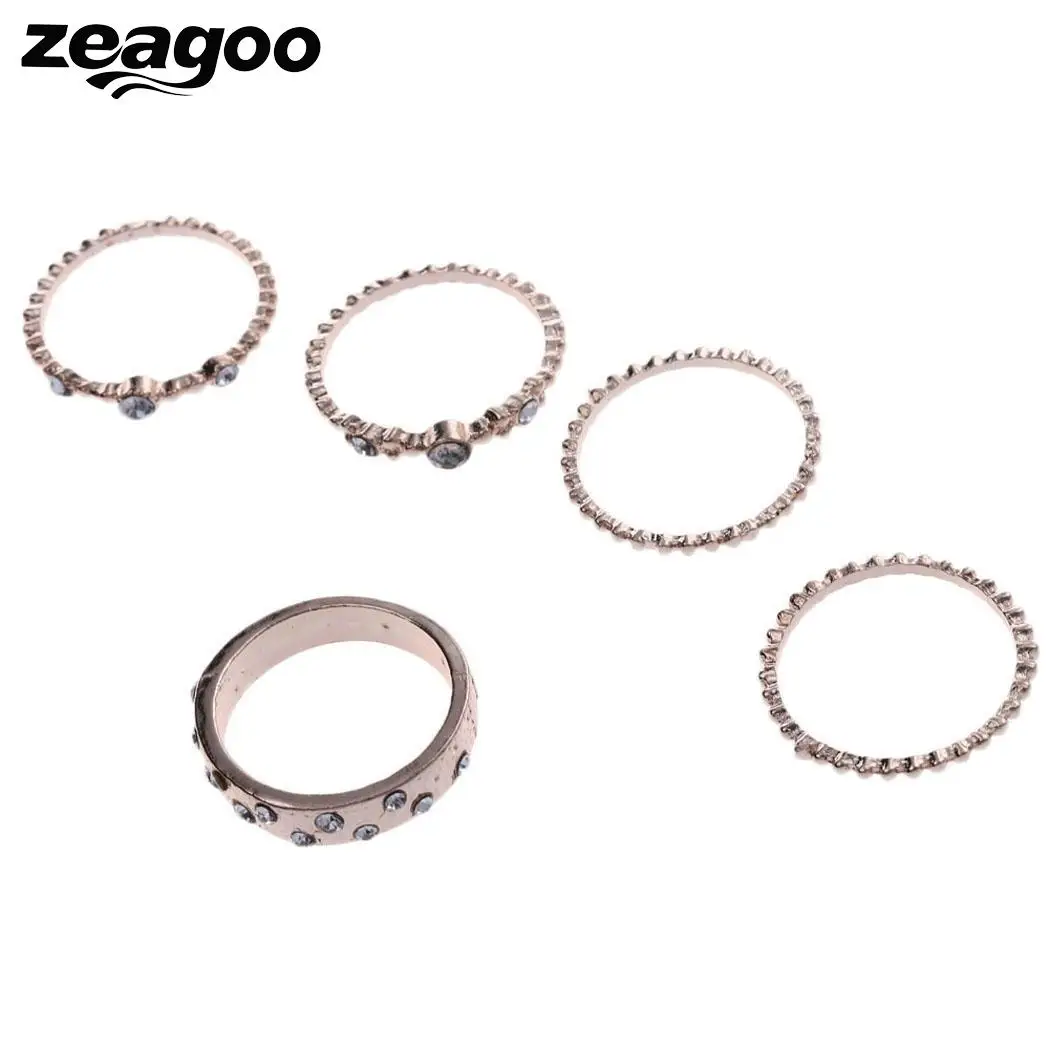 Zeagoo кольцо с искусственными бриллиантами для женщин модные Свадебные