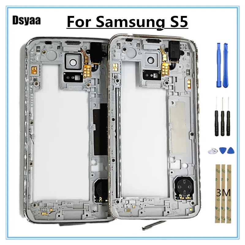 5 1 дюймовая рамка для Samsung Galaxy S5 I9600 G900F G900M G900H G900P средняя Корпус Корпуса лицевая