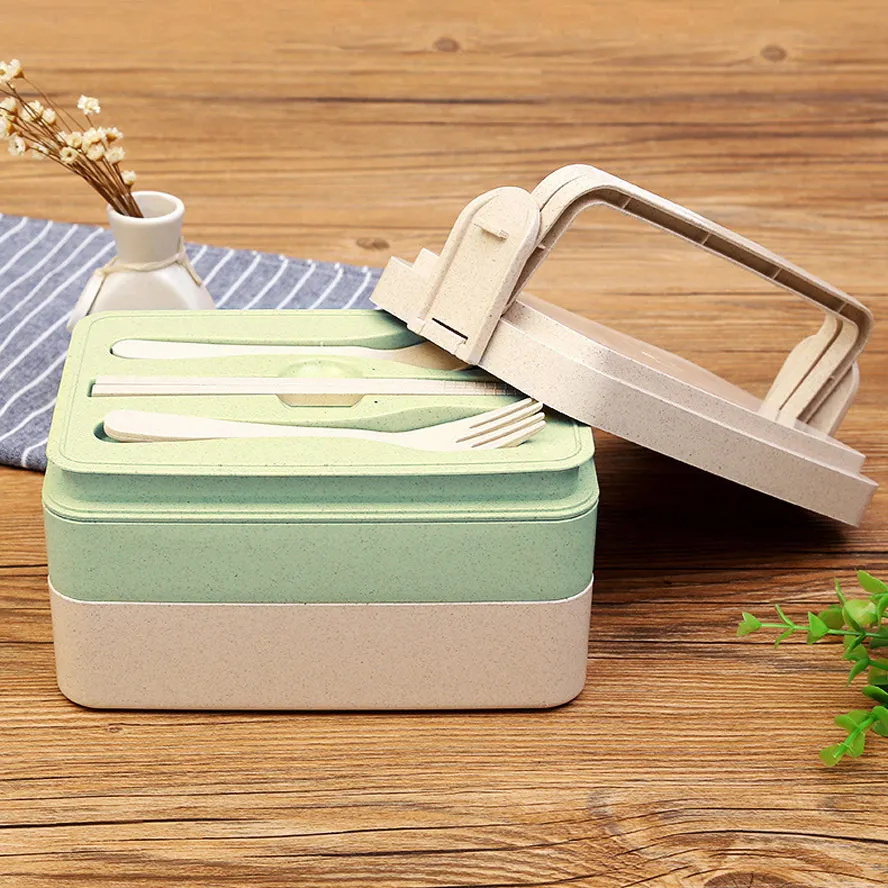 Ланч-бокс контейнер для еды Bento box детей герметичная теплоизоляция Microwavable с