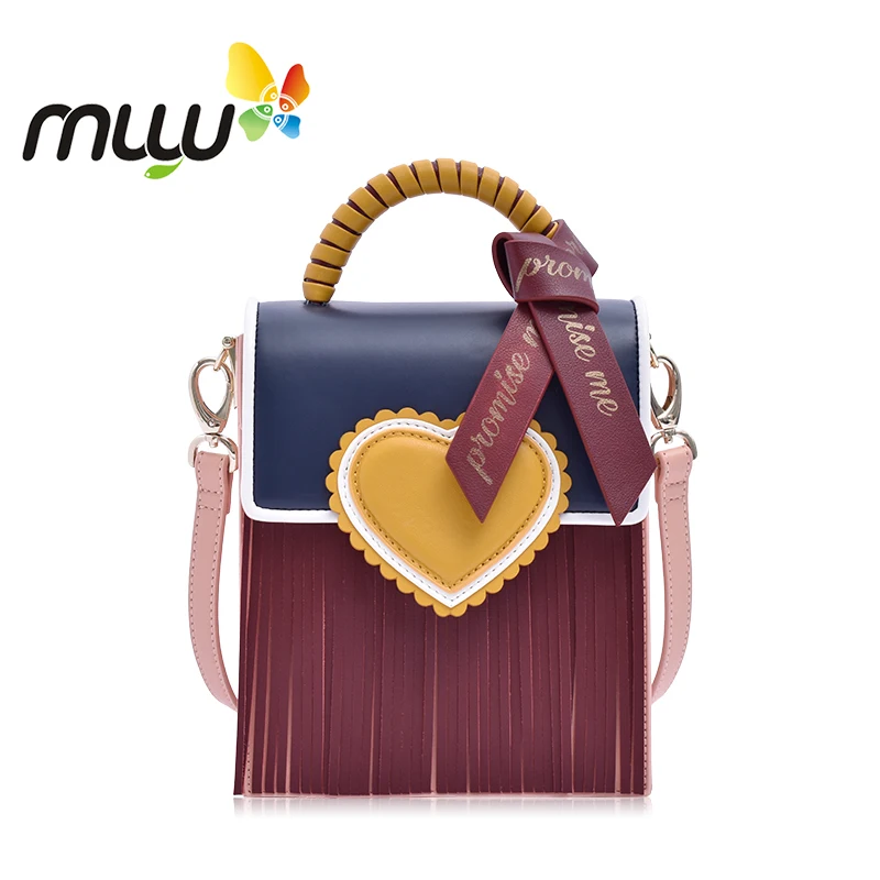 Muyu 2018 женская модная мягкая PU Сумка на одно плечо закрывающийся замок кисточки