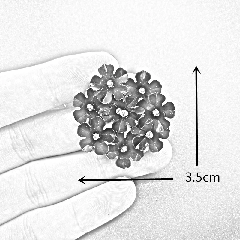 Накладки с цветами и блестками ручной работы объемные накладки Украшенные