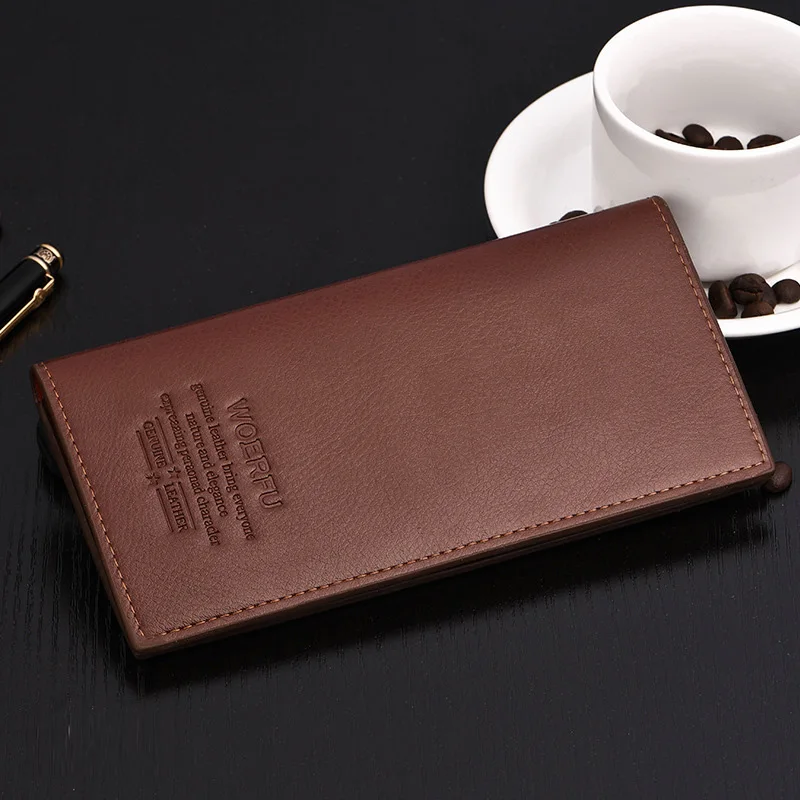 2017 Мужской кошелек длинный кожаный черный мужской коричневый брендовый клатч