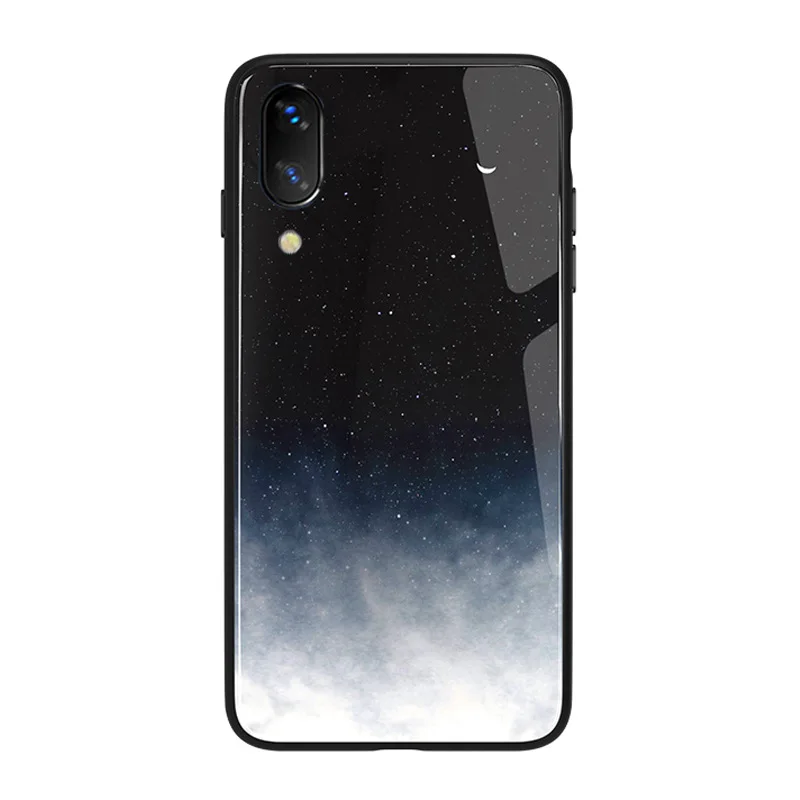 Чехол для iPhone XS Max XR X 8 11 Pro Max, силиконовый тонкий чехол, закаленное стекло, звездное небо, для iPhone 8, 7 Plus, 6, 6 S, 8 Plus, 11 Plus, чехол