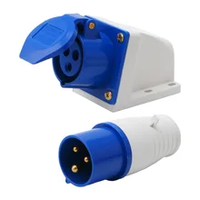 16 Amp 3 Pin промышленная вилка или розетка 220-250V всепогодный IP44 2P