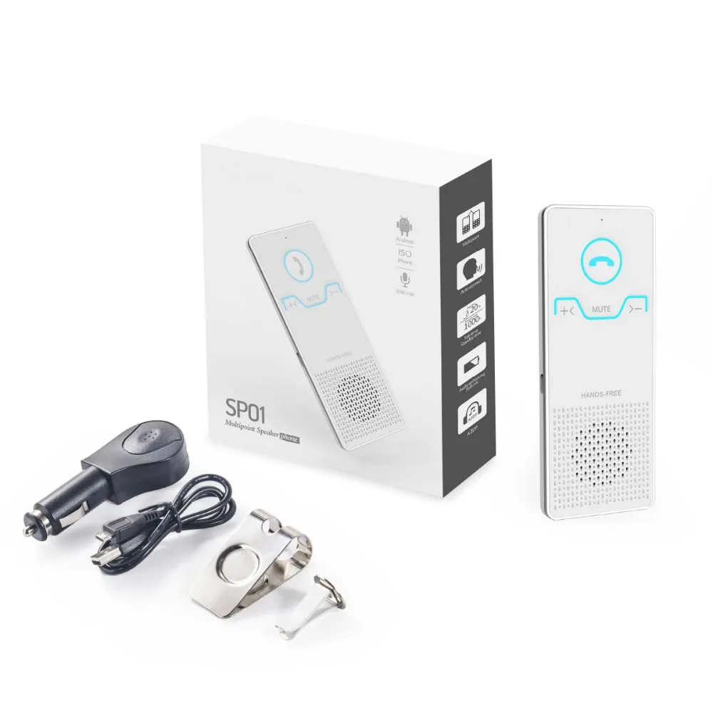 4 шт./компл. Беспроводной громкой связи Bluetooth автомобильный набор, свободные руки, автомобильный козырек Bluetooth громкой связи Bluetooth гарнитура для Телефонный звонок номер музыкальным проигрывателем Bluetooth