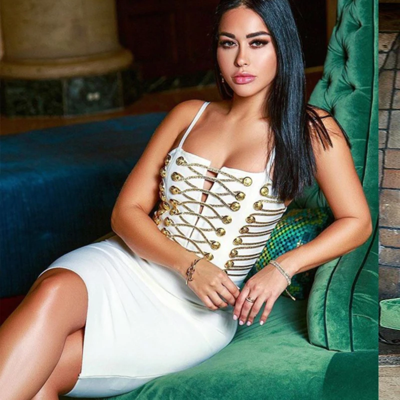 Женское облегающее платье с оленем белое вечернее v образным вырезом Клубное