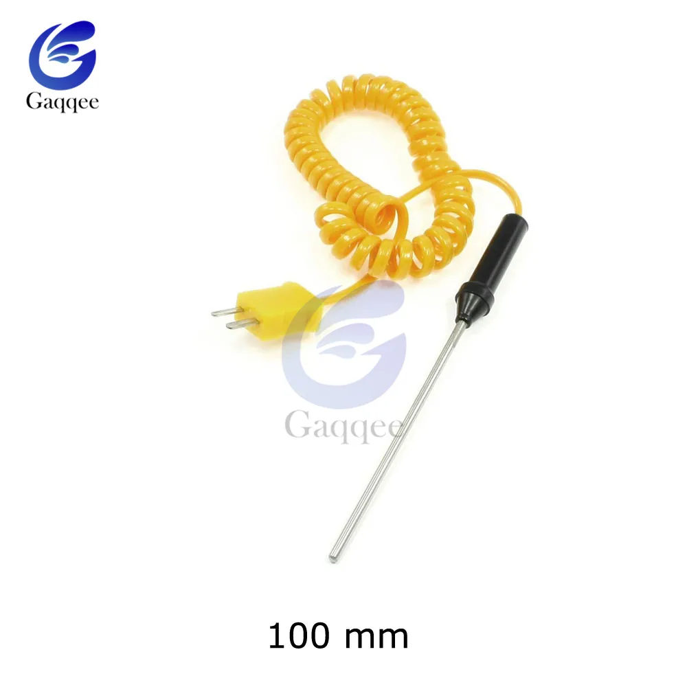 10cm Датчик термопары k-типа 10 см/30 см/50 см контроллер температуры-50C до 1200 с кабелем для цифрового термометра - Цвет: 10cm
